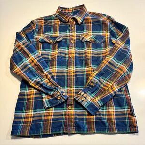 Patagonia Fjord Long Sleeve Shirt Men Flannel Size Med Multicolor Plaid EUC
